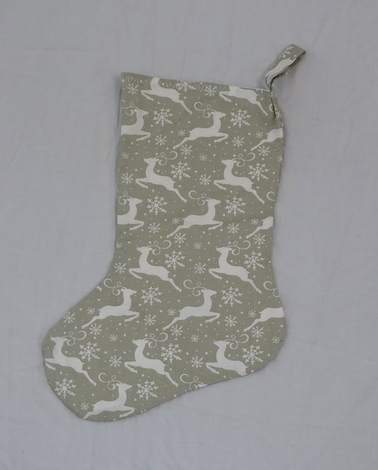 White Reindeer Stocking