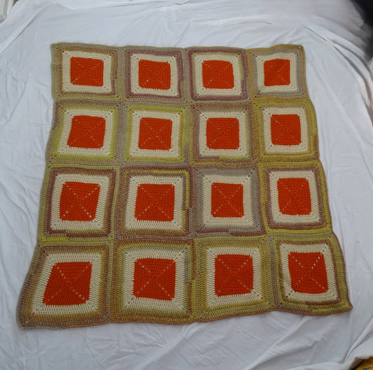 Large Crochet Autumn Colors Blanket
