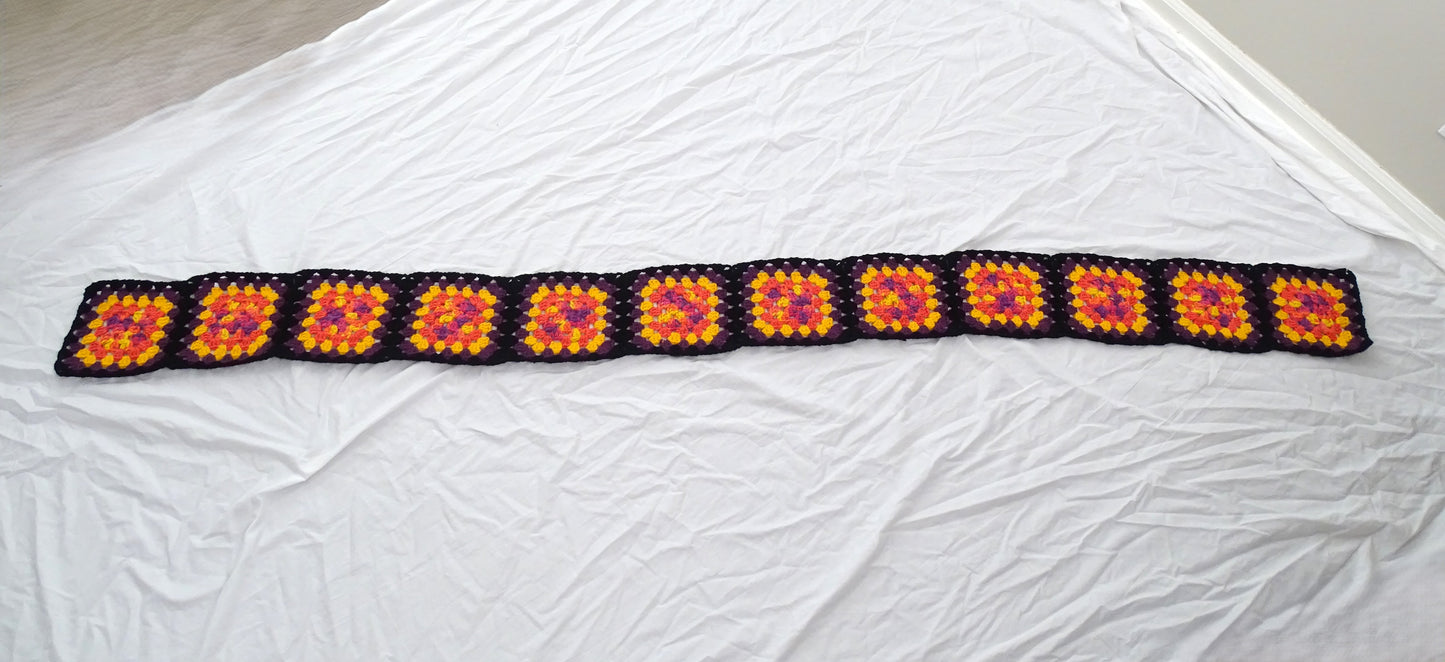 Tutti Fruity Granny Square Crocheted Scarf