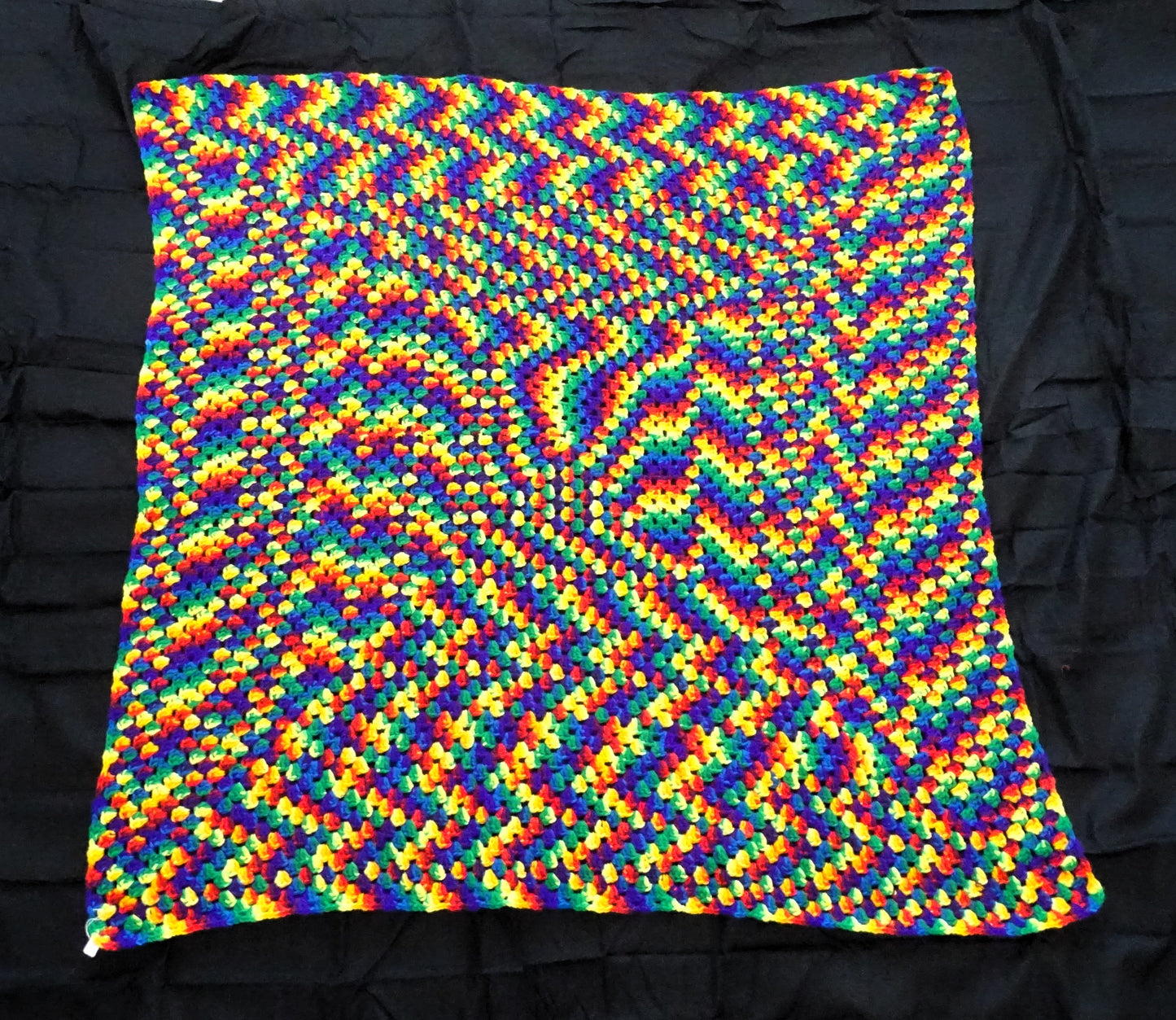 Groovy Rainbow Crocheted Blanket