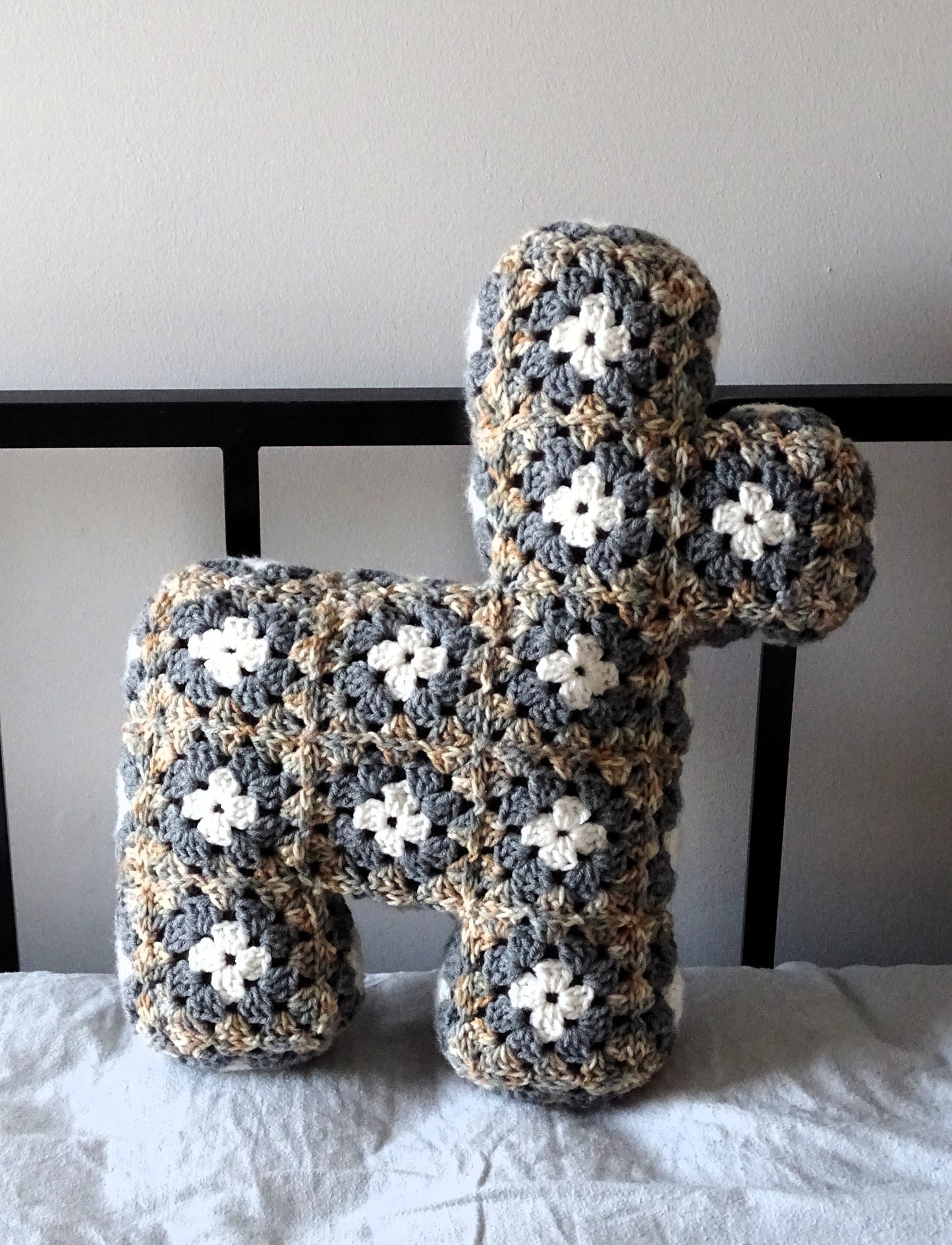 Granite Print Crocheted Llama