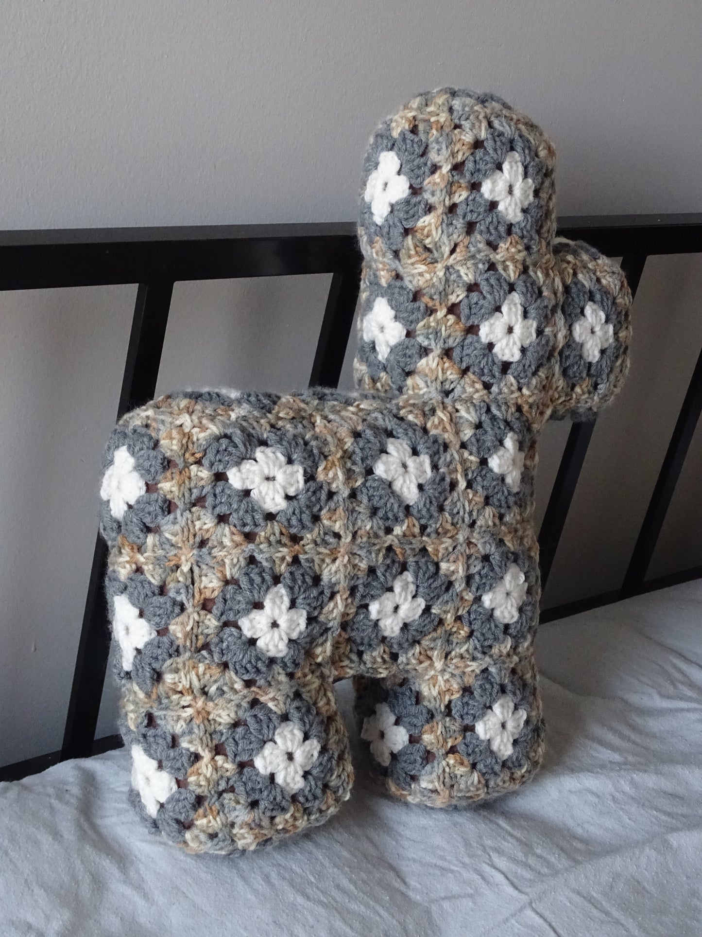 Granite Print Crocheted Llama
