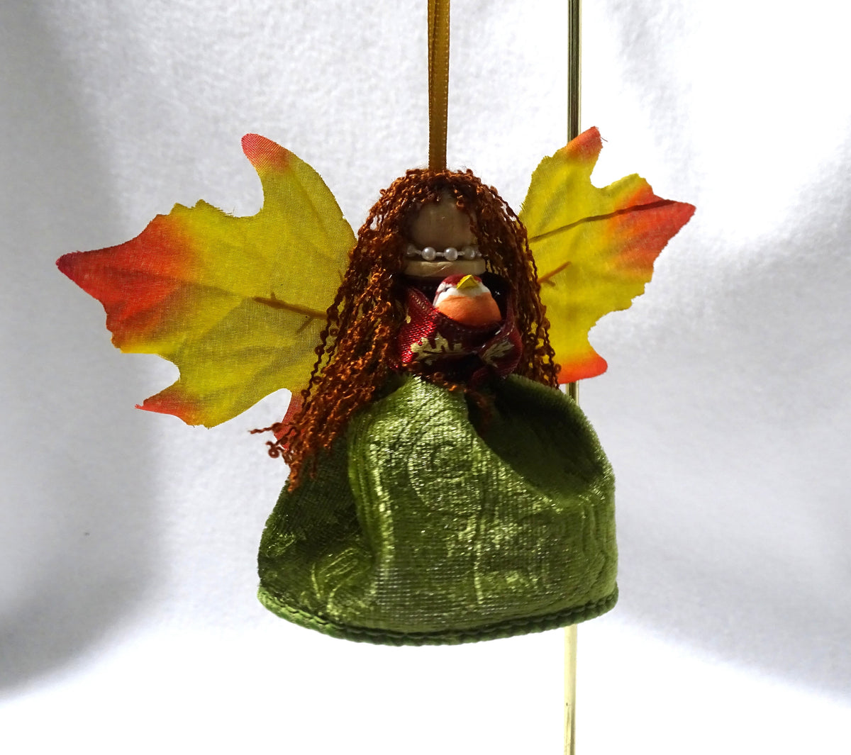 Oak Leaf Bell Fairy with Bird