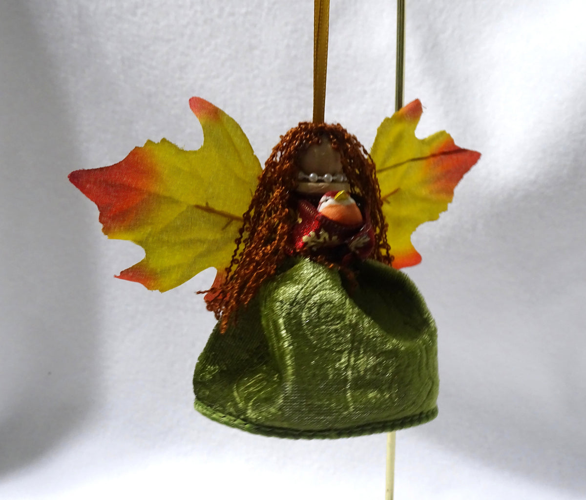 Oak Leaf Bell Fairy with Bird