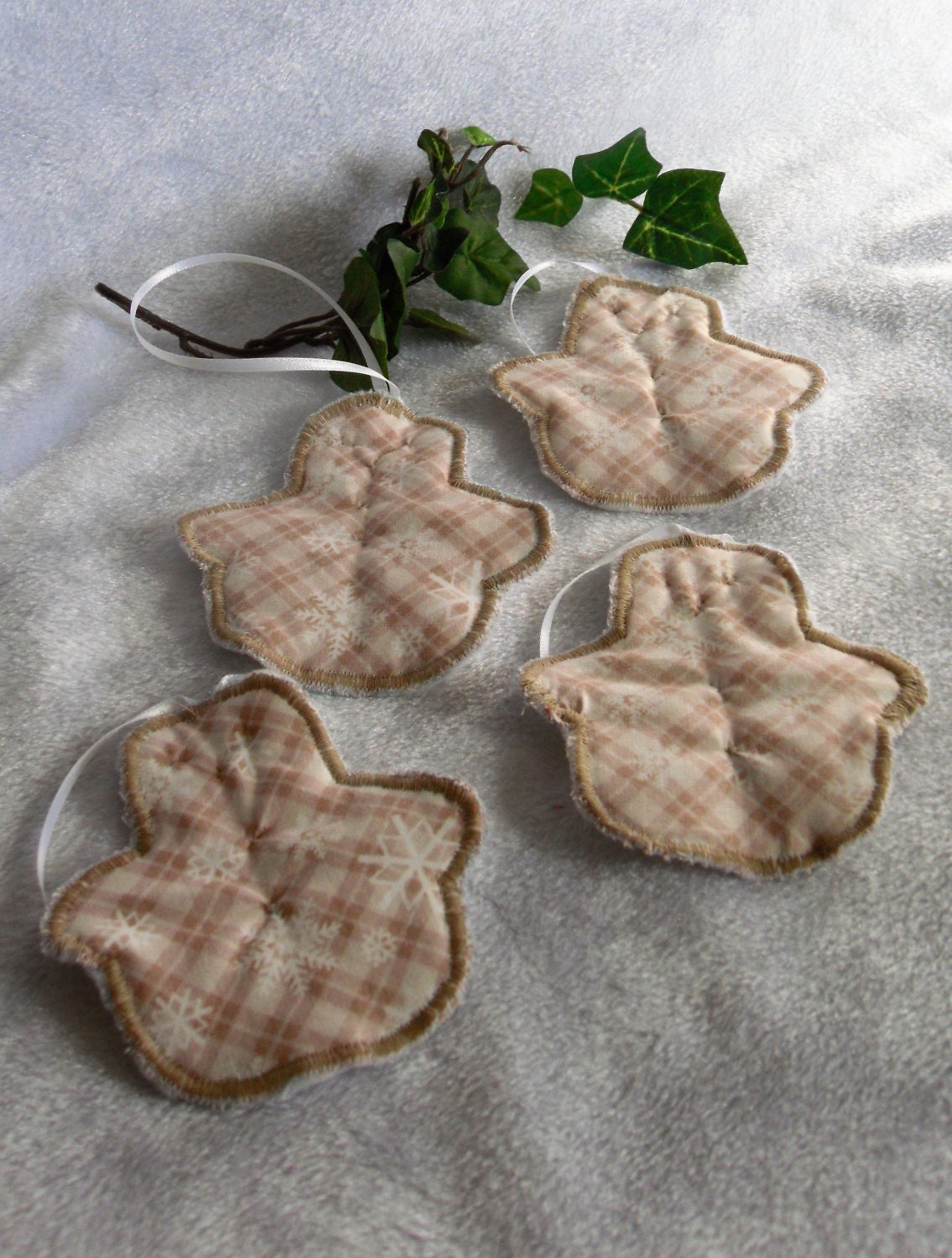 Snowflake Print Snowman Ornaments