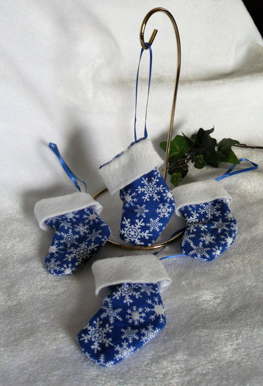 Blue Snowflake Stocking Ornament