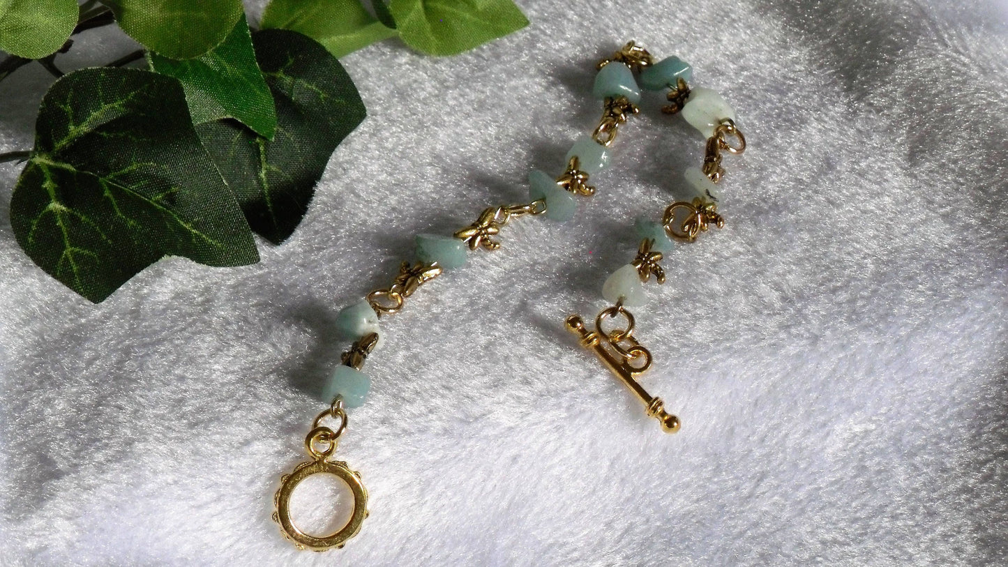 Dragonfly and Amazonite Bracelet