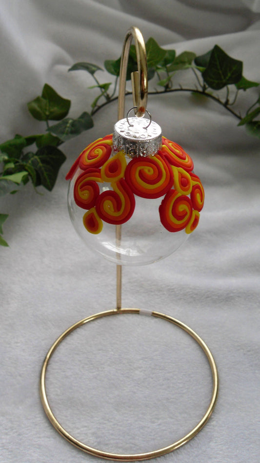 Fiery Spiral Ornament