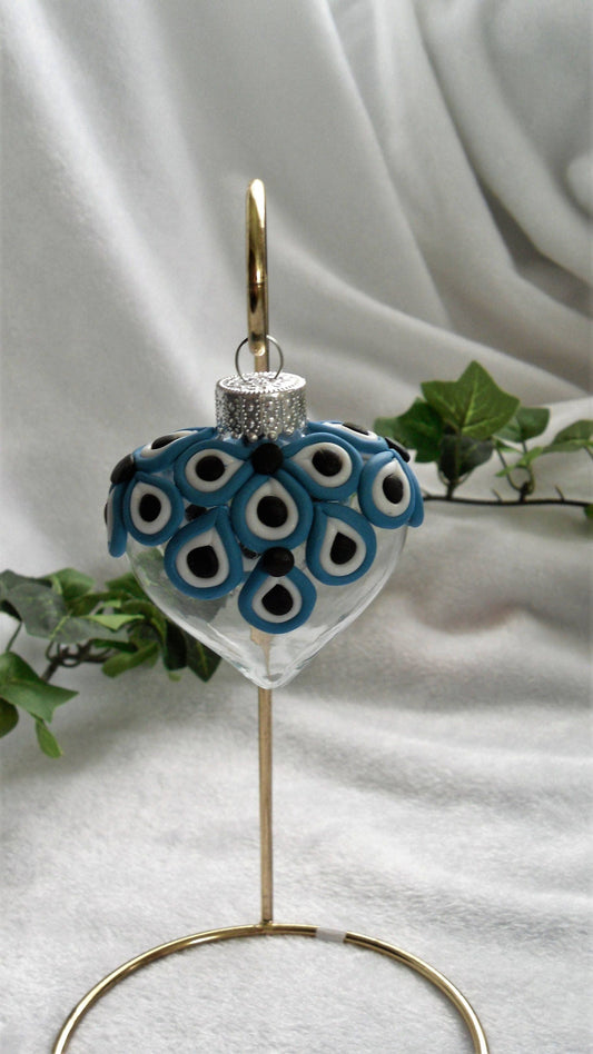 Turquoise Heart Drop Ornament