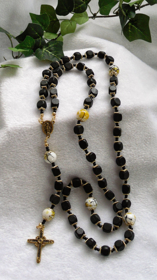 Black and Gold  Rosary