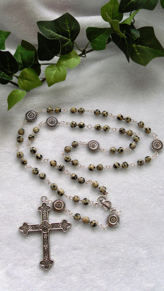 Dalmatian Jasper Rosary