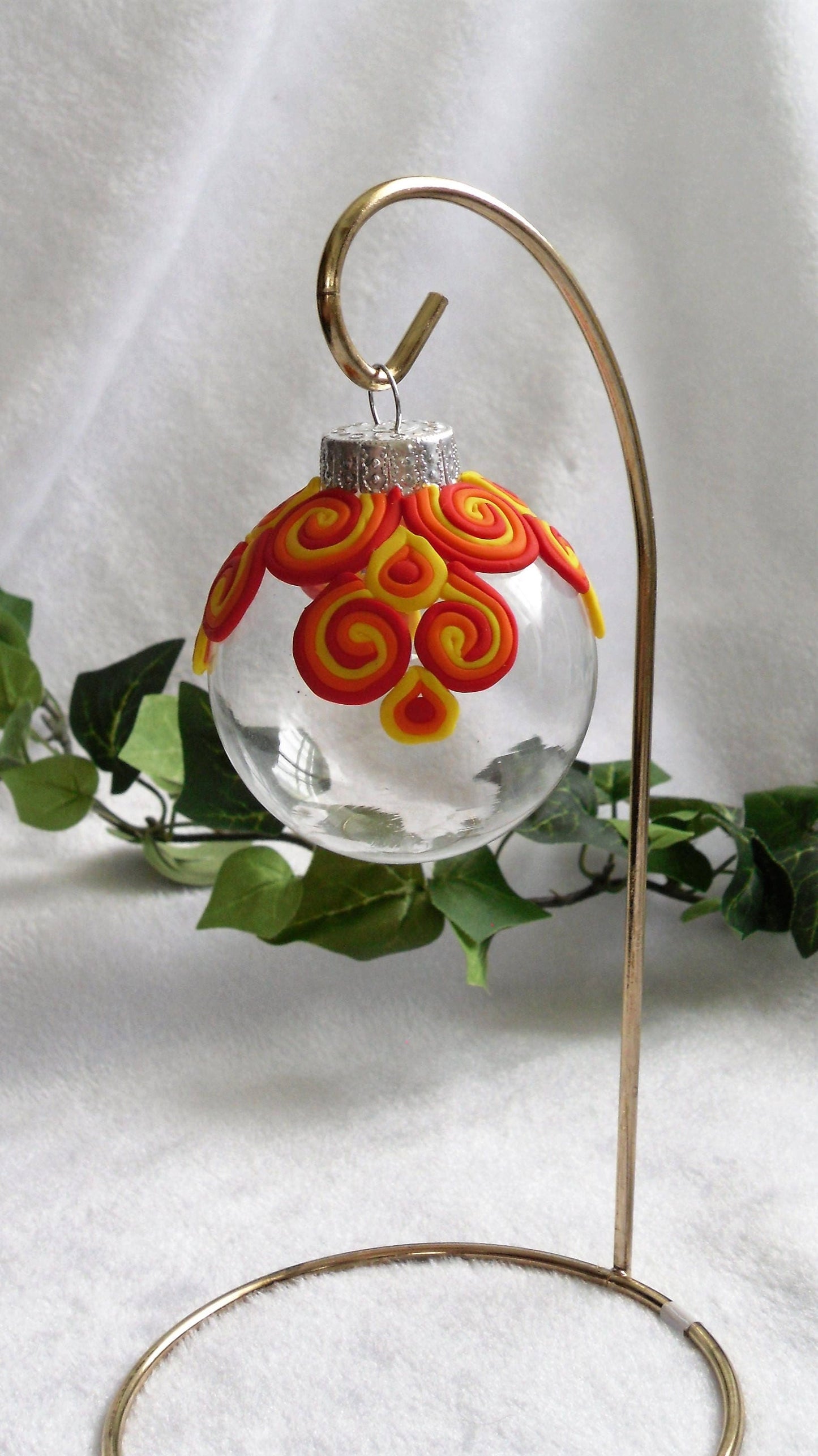 Fiery Spiral Ornament