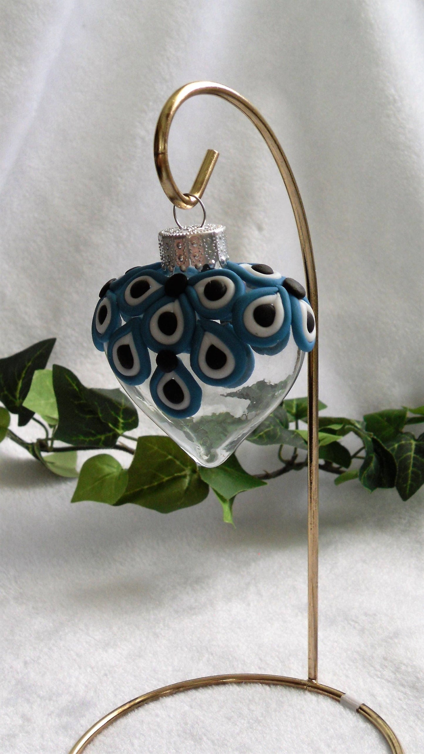 Turquoise Heart Drop Ornament