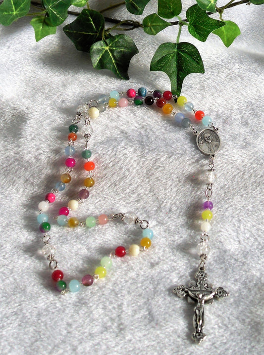 Multi-colored Pope Franciscus Rosary