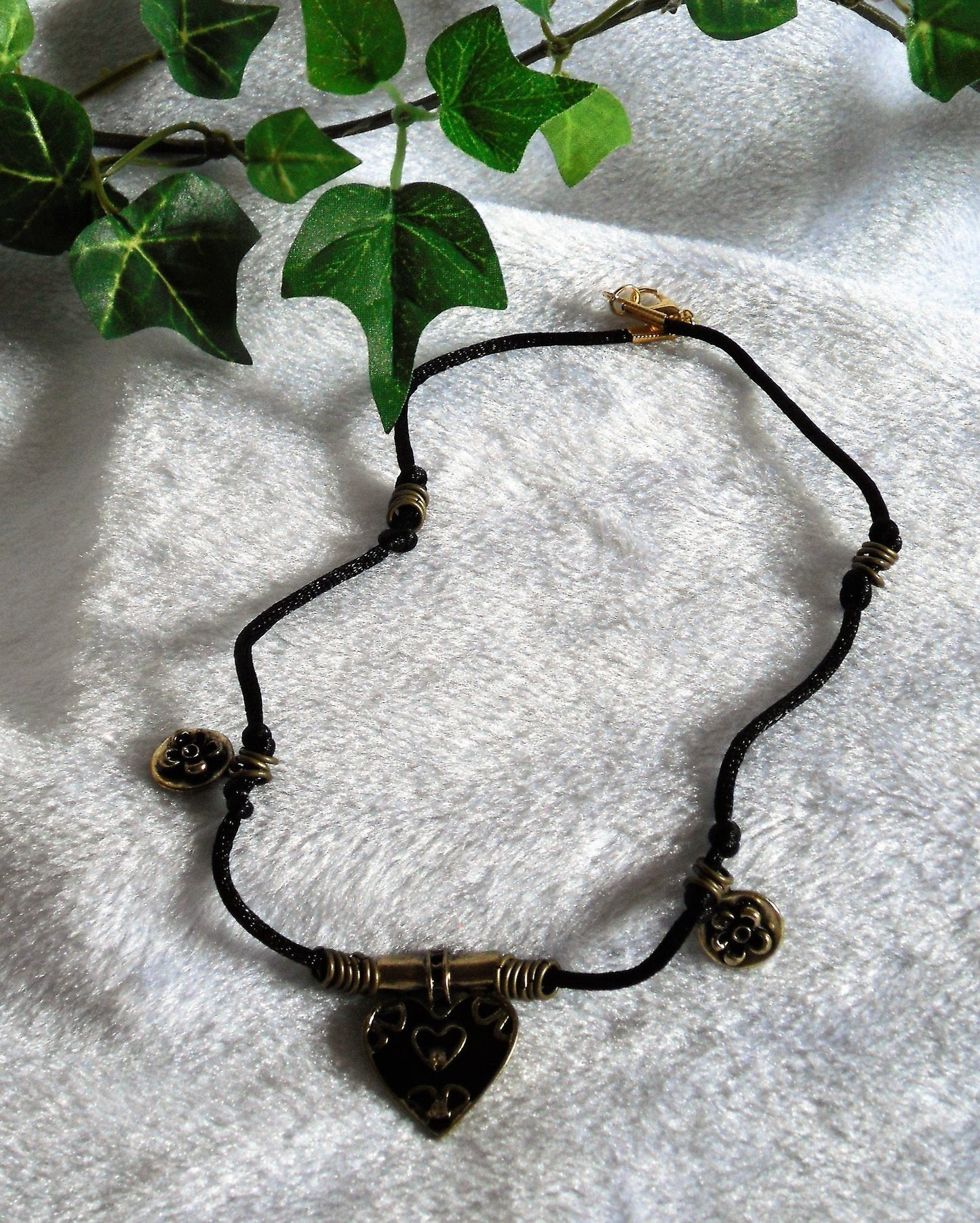 Enameled Heart Necklace