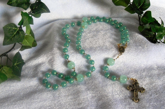 Shimmery Green Rosary