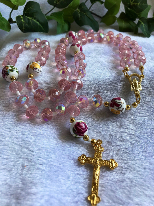 Pink Rose Rosary