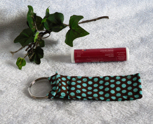 Blue Dot Lip Balm Keychain