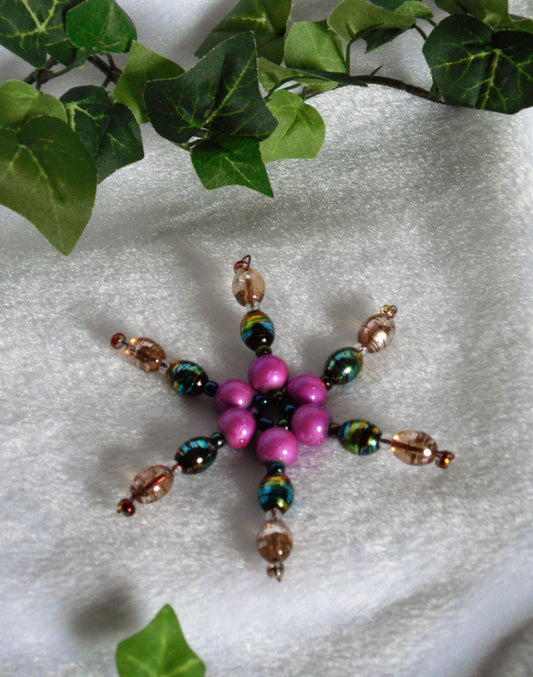 Confetti and Textured Glass Snowflake