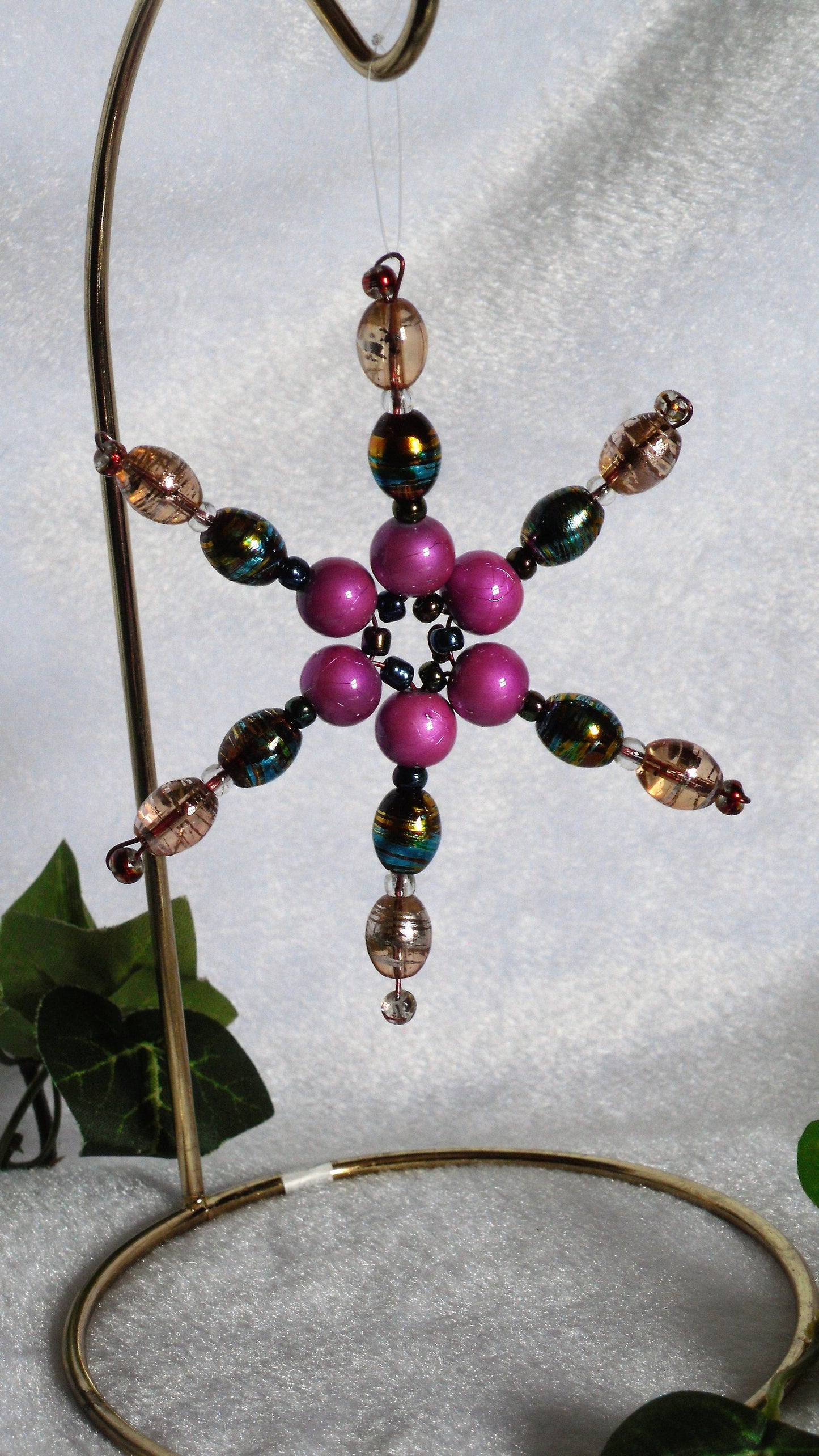 Confetti and Textured Glass Snowflake