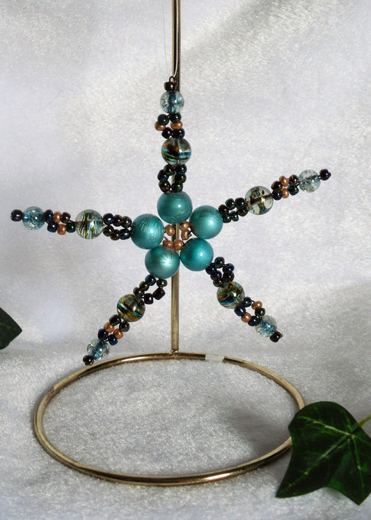 Blue and Green Glass Star