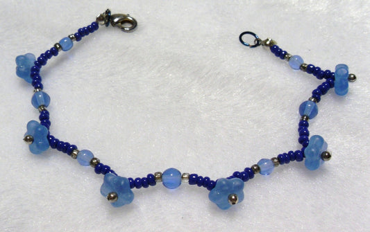 Blue Flower Bracelet