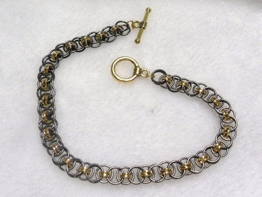 Black Nickel Helm Chain Bracelet