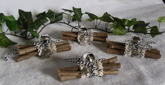 Black and White Rustic Ornaments