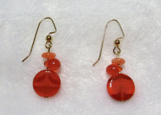 Orange "Tipsy" Earrings