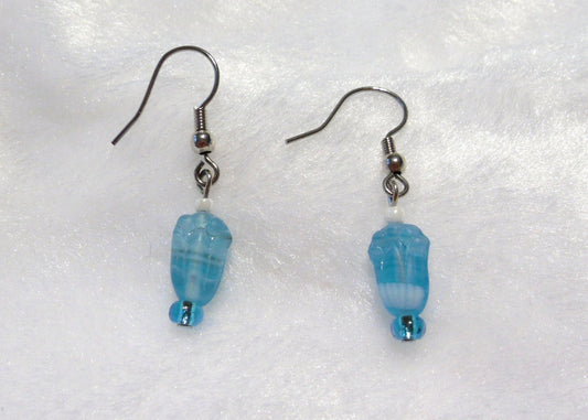 Blue Tulip Earrings
