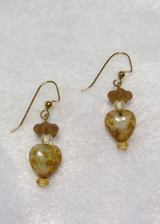 Golden Heart Earrings