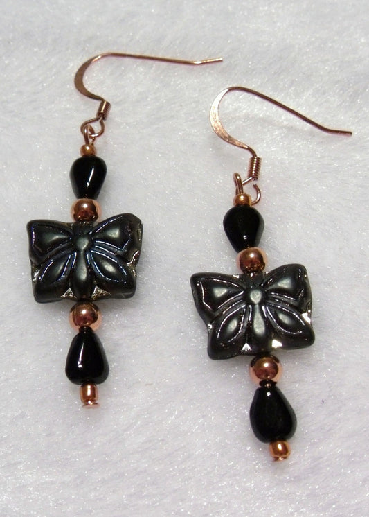 Black Butterfly Earrings
