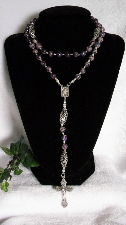Purple Jasper Rosary