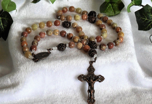 Soapstone and Copper Rosary