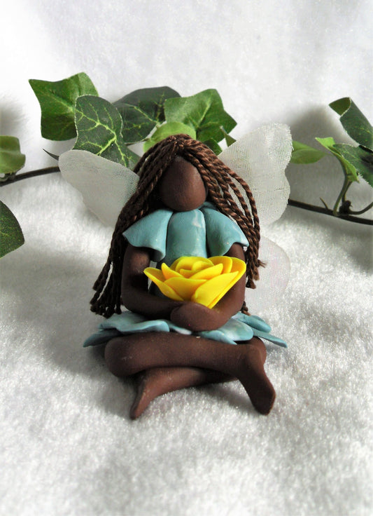 Fairy with Yellow Rose