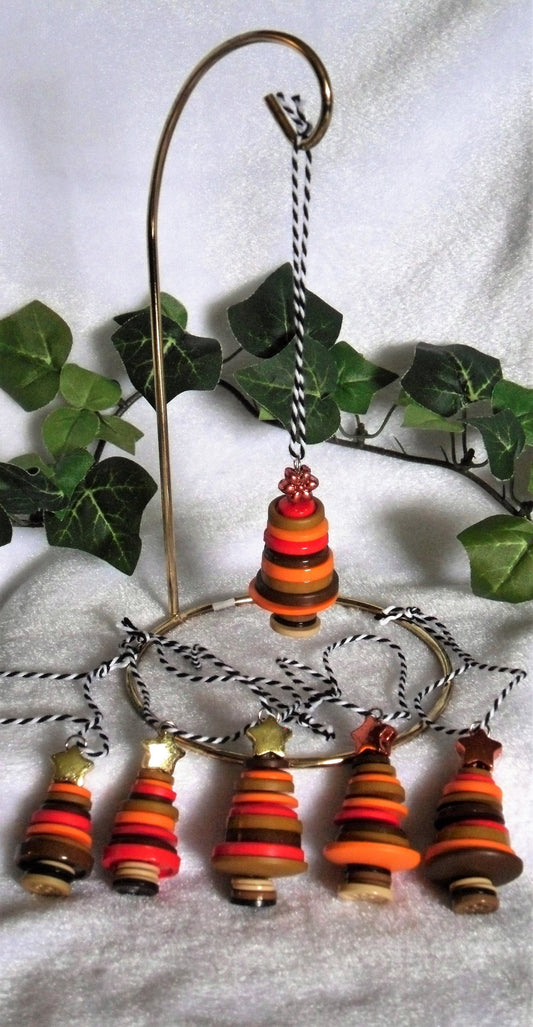 Desert Sunset Button Tree Ornament