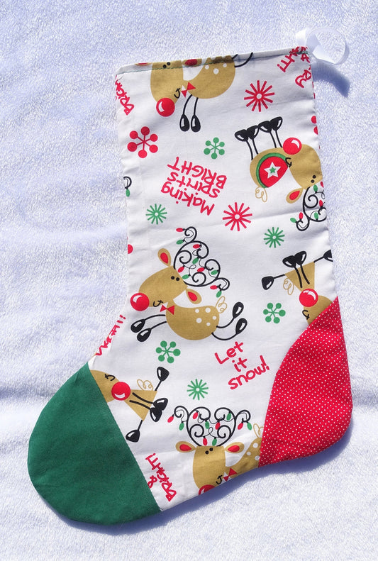 Happy Reindeer Stocking
