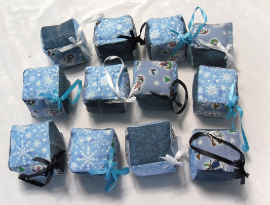 Set of 12 Stuffed Ornaments