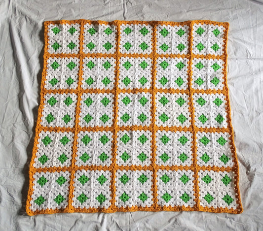 Lucky Clover Crocheted Lap Blanket