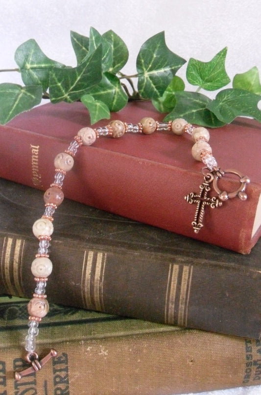 Natural Stone Rosary Bracelet