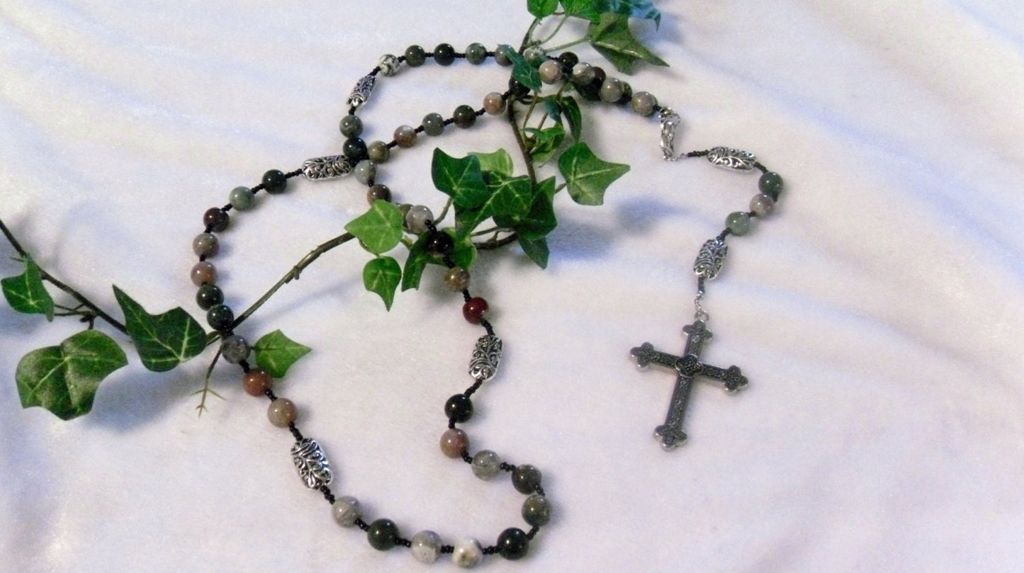Fancy Jasper Rosary