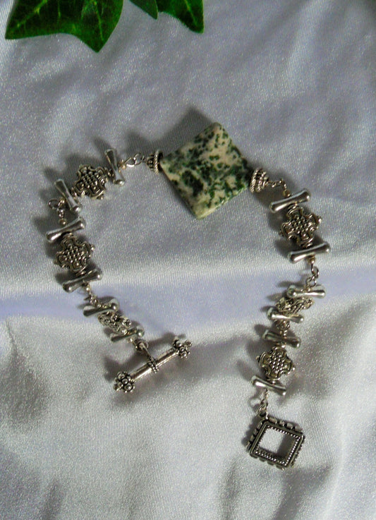 Tree Agate Square Bracelet
